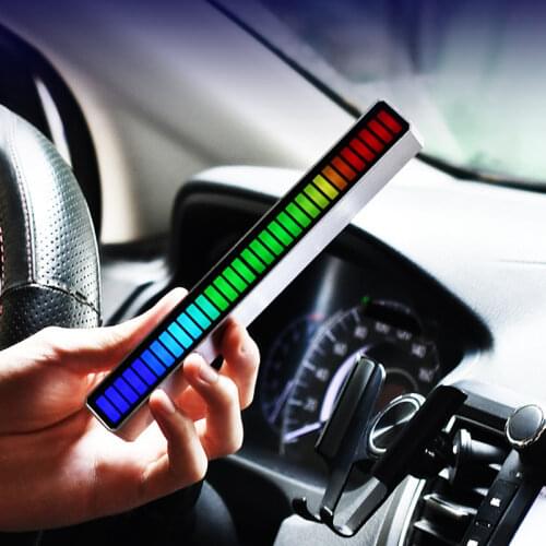 2021 New LED Voice-Activated Pickup Rhythm Atmosphere Lamp RGB Colorful USB Energy-saving Ambient Light Car Home Decoration
