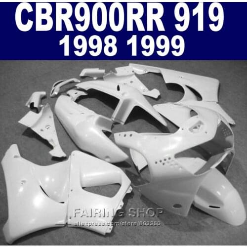 Motorcycle Fairings For Honda cbr900rr 919 1999 1998 Fairing kit (All white) cbr900rr919 98 99 CN68