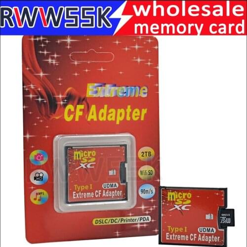 Original retail package Micro SD SDHC SDXC TF to CF Adapter MicroSD to Compact Flash Type I