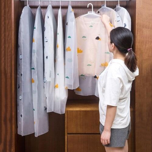 Clothes Hanging Garment Dress Clothes Suit Coat Dust Cover Home Storage Bag Case Organizer Wardrobe Hanging Clothing Organizer