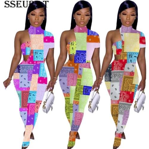 SSEURAT Paisley Bandanna Open Side short Sleeve Jumpsuit for Women with Strapless Tops Sexy Night Party Bodycon Romper Overalls