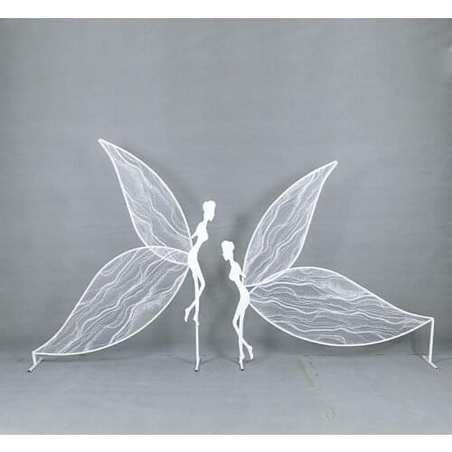 Wedding new iron props angel elves ornaments wedding scene stage layout decoration window Mei Chen pendant