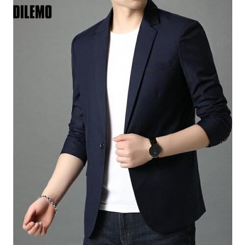 Top Quality New Designer Brand Business Casual Fashion Slim Fit Party Blazers Jackets For Men One Button Suit Coat Men Clothing