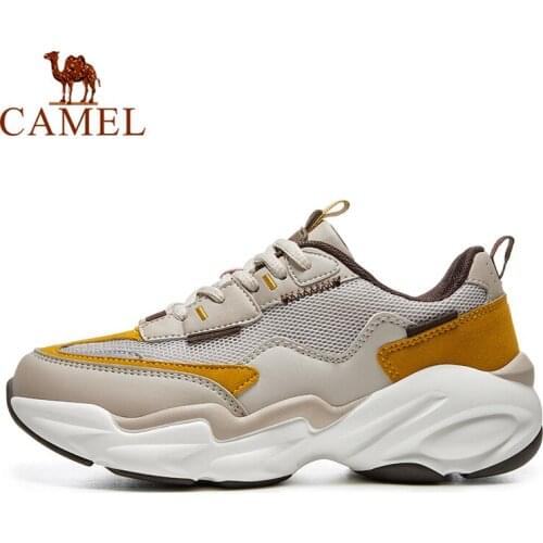 CAMEL Platform Sneakers Shoes Women 2021 Spring Summer Fashion and Comfortable Authentic Thick-soled Chunky Casual Shoes Ladies