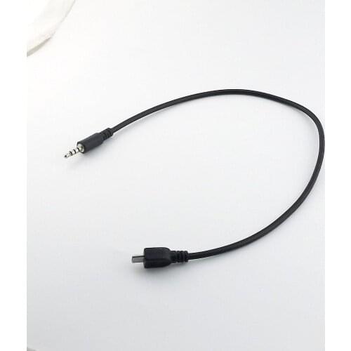 10pcs Micro USB Male to Stereo 3.5mm Male Car AUX Out Cable 40cm