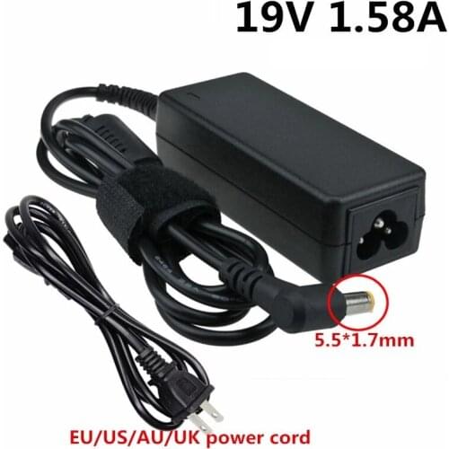 19V 1.58A 5.5*1.7mm AC DC Adapter Charger For Dell Aspire Power Supply 19 Volt Laptop Adaptor Netbook EU US AU UK Cord