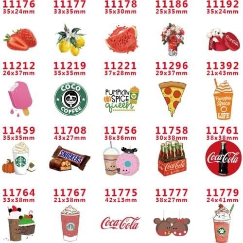 2018 new arrival Free shipping 30 pcs/package printed resin planar flat-back resins for Hair Bow Decoration PR11176