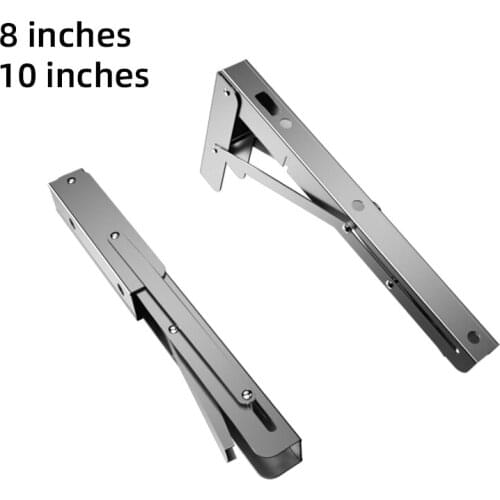 8-20inches2PCS Triangle Folding Angle Bracket Heavy Support Adjustable Wall Mounted Bench Table Shelf Bracket Furniture Hardware