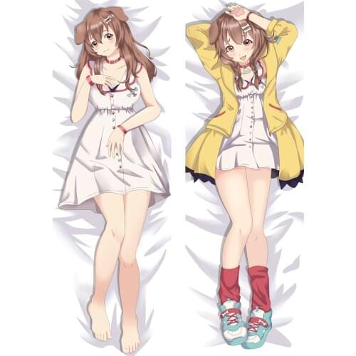 Anime Hololive Inugami Korone Dakimakura Pillow Case Peachskin Double Side Printed Hugging Body Pillow Cover