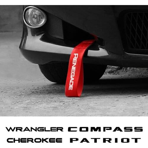 Car Trailer Tow Rope Decor For Jeep RENEGADE WRANGLER CHEROKEE COMPASS PATRIOT TRAILHAWK COMMANDER LIBERTY RUBICON Accessories