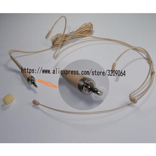 Free Shipping 2PCS/LOT 3.5 mm Stereo Jack Screw Lock HeadWorn Earset Earhook Microphone For SENNHEISER Wireless System