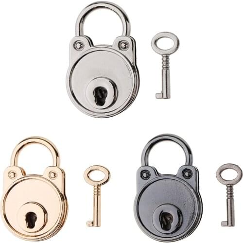 Security Lock Mini Metal Padlock Animal Cute Cat Shape Cartoon Lock with Key