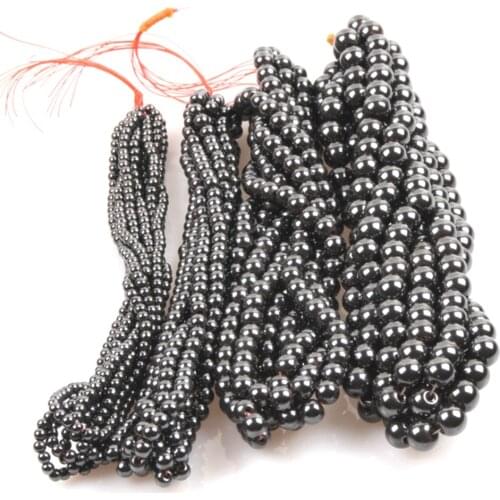 Natural Stone Magnetite Loose Beads Magnetic Black Gallstone Jewelry for Jewelry Making DIY Bracelet Necklace Accessories