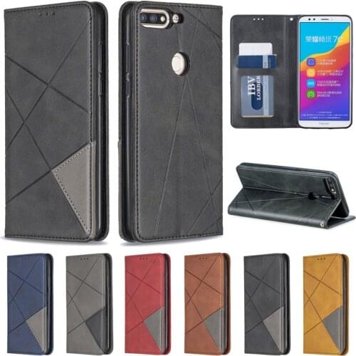 Honor 7C Case Huawei Honor 7C AUM-L41 Case Magnetic Flip Case for Huawei Honor 7C Russian Version Cover 5.7" Leather Phone Cases