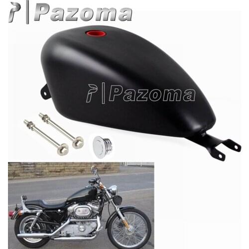 Black Moto 3.3 GAL EFI Fuel Tank Motorcycle Oil Gas Tank for Harley Sportster XL1200 XL883 XL 883 1200 2004-2006