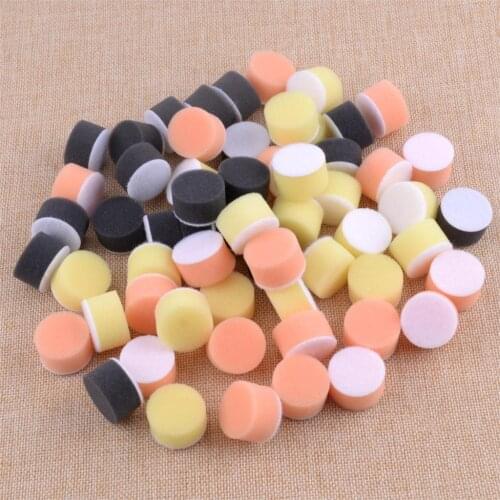 CITALL 60pcs 1" 25mm Universal Car Polisher Hand Tool Mixed Sponge Buffing Waxing Polishing Care Cleaning Pads Backer Plate