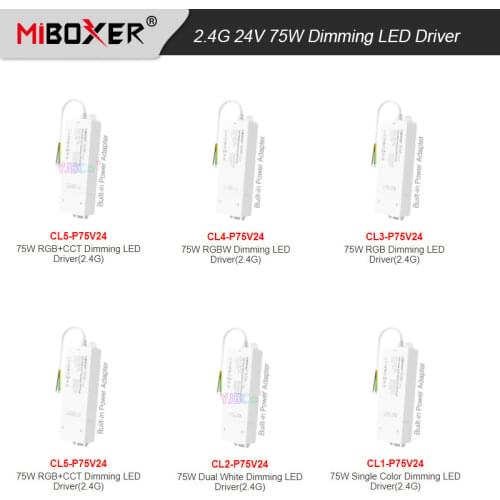 2.4G 75W Dimming LED Driver Single color/Dual White /RGB/RGBW/RGB+CCT LED Strip Lamp Transformer controller AC100-240V to DC 24V