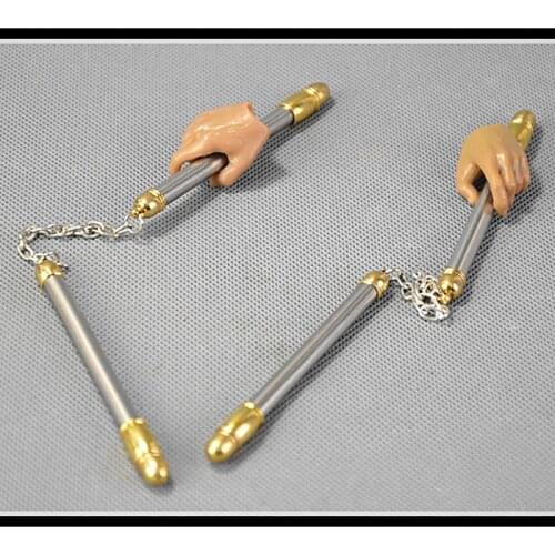 Length 24cm 1:6 Scale Ancient Chinese Weapon Weapon Model Nunchakus Nunchakus Can Be Equipped With 12 Inch Action Figure