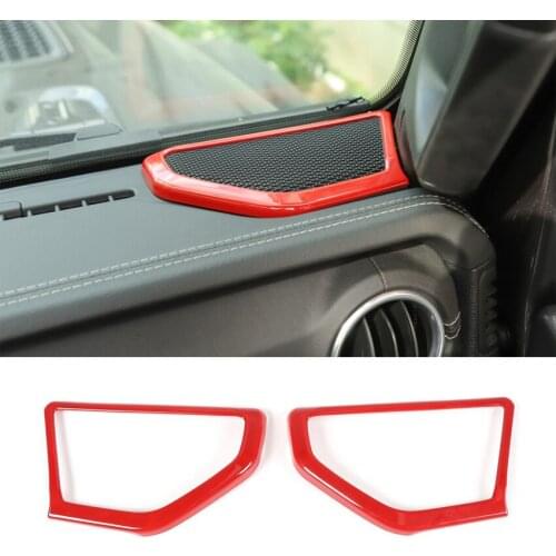 For Jeep Wrangler JL 2018+ Car Front A Pillar Speaker Decoration Frame Cover Trim Car Styling Accessories