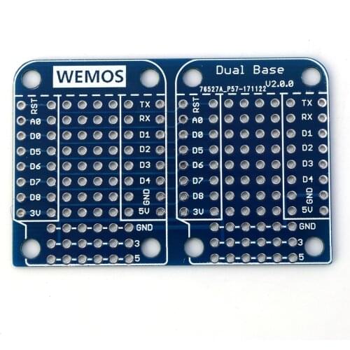 Dual Base V2.0.0 for LOLIN (WEMOS) D1 mini
