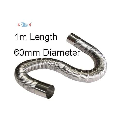 High temperature resistant stainless steel corrugated pipe, can be bent 1m length 60mm diameter