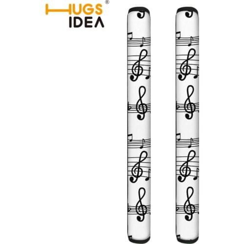 HUGSIDEA Music Note Design 2pcs Refrigerator Door Handle Cover Kitchen Fridge Decor Handle Antiskid Protector Gloves Cover