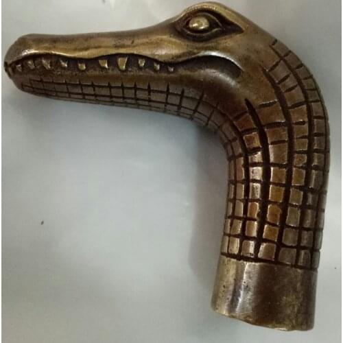 Chinas old handmade bronze sculpture crocodile head