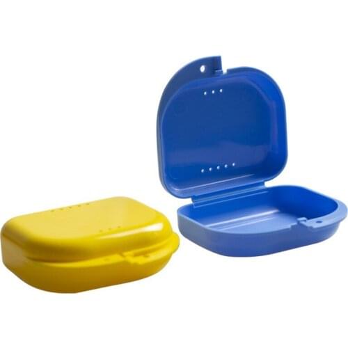 Denture Bath Box Organizer Dental False Teeth Appliance Container Storage Boxes Dentures Cleaner Denture Bath Storage Box Case