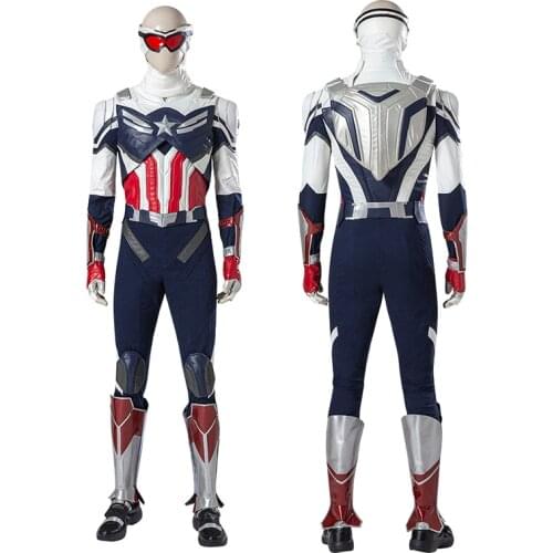 Adult Men Falcon and Winter Soldier Cosplay Costume Sam Captain US Outfit Halloween Party Clothing With Shoes