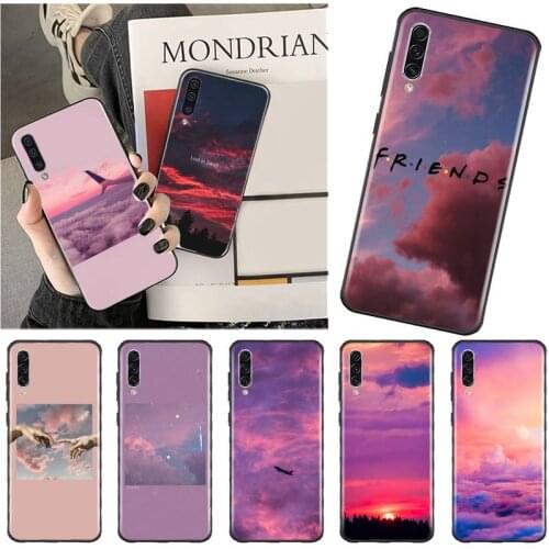 Beautiful pink sky Phone Case for samsung galaxy a 51 52 71 50 12 72 21s 70 40 20e 31 30s 32 5G soft silicone funda