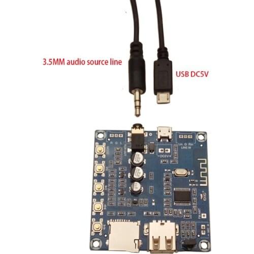 KYYSLB DC3.7~5.3V Amplifier Bluetooth AudioReceiver Module Board USB Flash Drive USB TF Card MP3 Decoding Player Board FM Radio