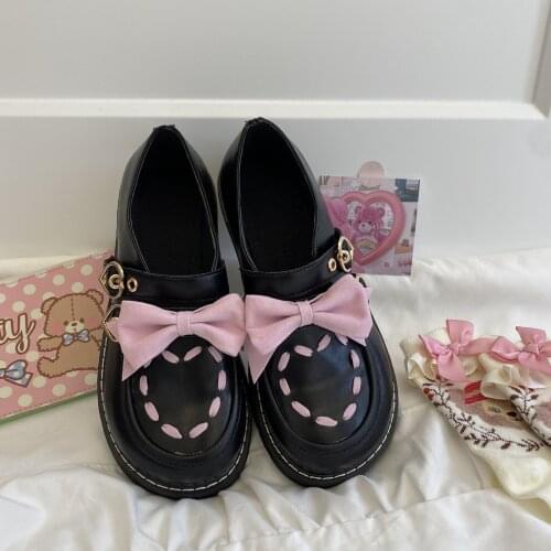 Yshunij Japanese small leather shoes schoolgirl Lolita retro 2021 new round-headed flat bottom Lolita single shoes