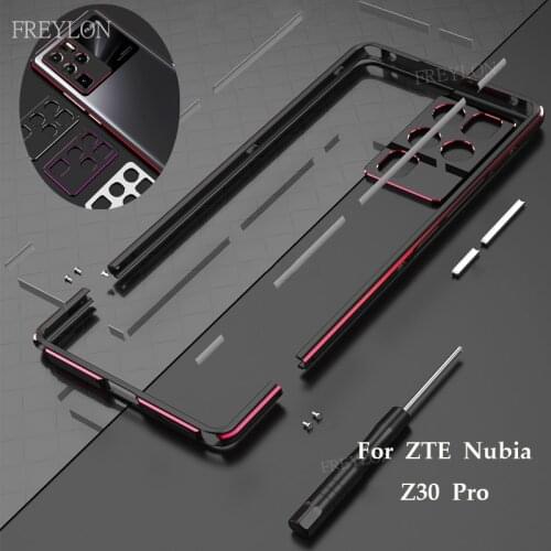 Metal Bumper Frame For Nubia Z30 Pro Case Aluminum Dual color Luxury Metal Phone Cover + Carmera Protector Accessories