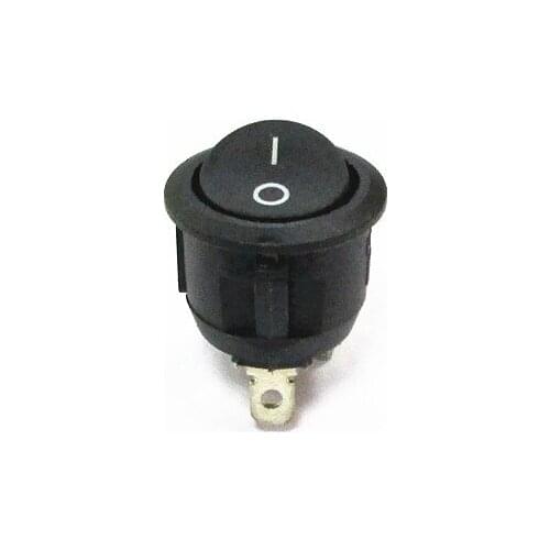 Miniature E Scooter Mini On Off Round SPST Rocker Switch 250v 6a 1pole 2pin