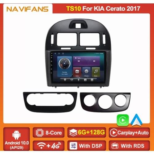 Carplay Auto Android 11 Car Radio Stero for KIA Cerato Foret 2017 GPS Navigation Multimedia Player IPS Screen 6G RAM 128G ROM FM