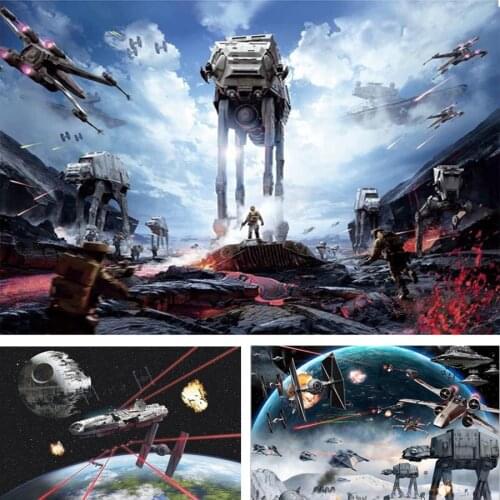 Star Plane robot Wars Full Diy 5D Diamond Painting cross stitch kits art High Quality Cartoon 3D paint by diamonds home decor