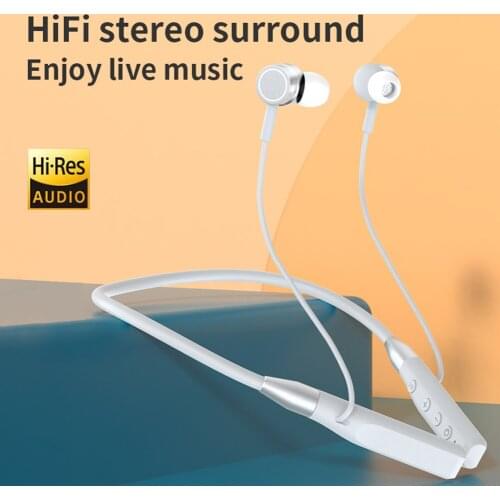 K20 Bluetooth-compatible 5.0 In Ear Headphones Neckband Tablet Laptop Wireless Headset Wearable Heavy Bass Earphones with Mic