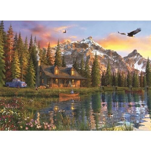At Jigsaw Puzzle 2000 Pcs Oldlook Cabin For Adult&Kids Toy Educational Entertaintment Landscape Fun Games