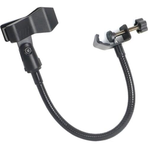 Flexible Gooseneck Microphone Stand with Desk Clamp for Radio Broadcasting Studio, Live Broadcast Equipment