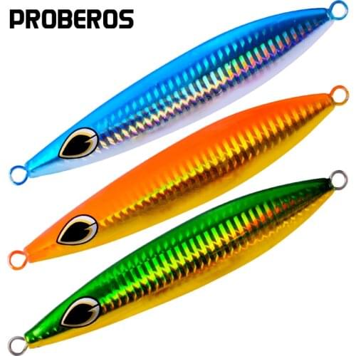 PROBEROS Lead Fish Baits 40g/60g/100g Fishing Lure 5 Colors Fishing Bait with Deep Bass Fishing Tackle jig Lead Bait