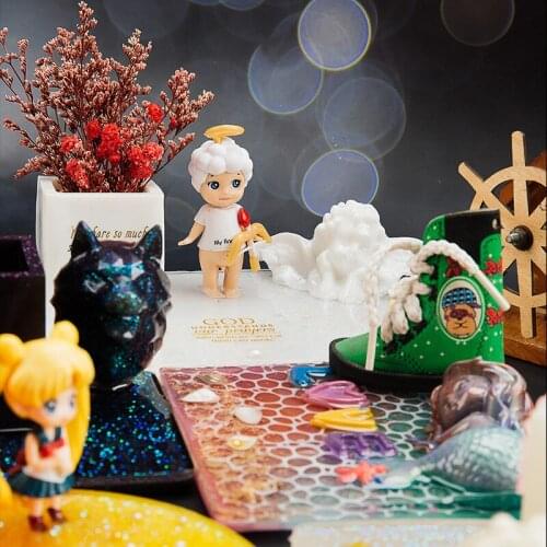 Clear Clay Molds Making Pottery Tools Ceramics Molds Polymer Clay Resin Craft Mould Round Oval Square Shaped Silicone Portable