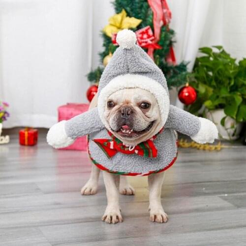 Cats And Dogs Autumn And Winter Christmas Costumes New Years Clothing Pet Supplies Warm Puppy Fur Ball Snowman