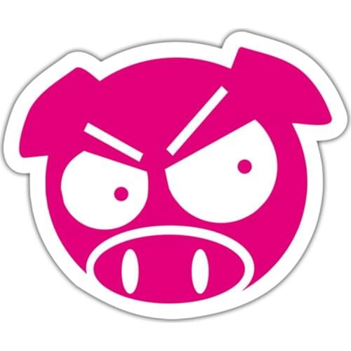 S40259# Various Sizes PVC Decal JDM Pig Angry Car Sticker Waterproof on Bumper Rear Window Laptop Refrigerator Toilet