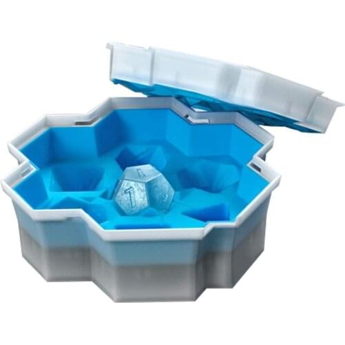 Dice-Shaped Ice Dice Silicone Mold Durable Reusable Safe Mould with 7 Ice Dice Decoration Kitchen Accessories