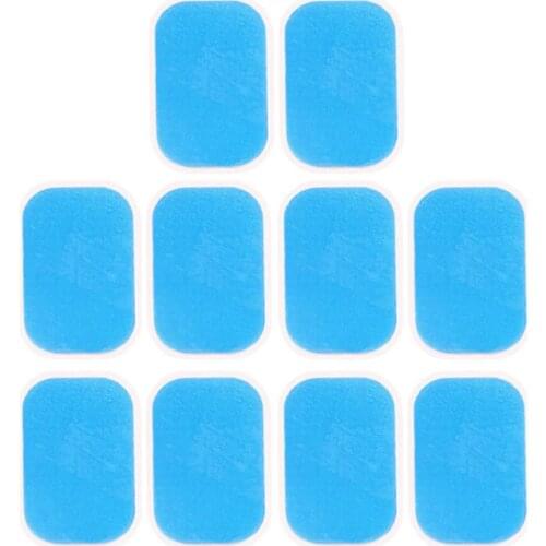 10Pcs Replacement Gel Pads EMS Trainer Abdominal Weight Loss Hydrogel Stickers Slimming Massage Muscle Stimulator Exerciser Gel