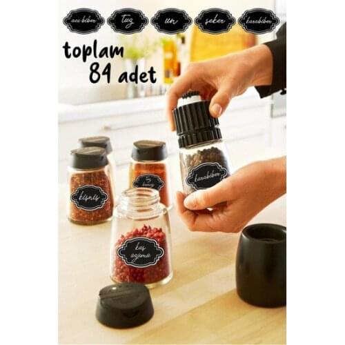 Modern 3msticker Spice Rack Jar Label Custom Cut 84 Piece design product