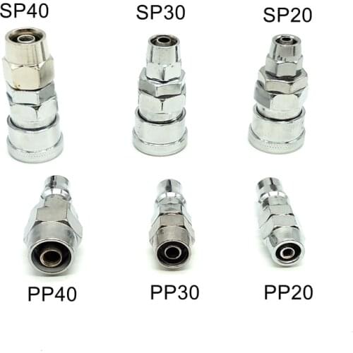 SP40 PP40 SP30 PP30 SP20 PP20 Quick Coupler Plug Socket Connector Pneumatic Fittings