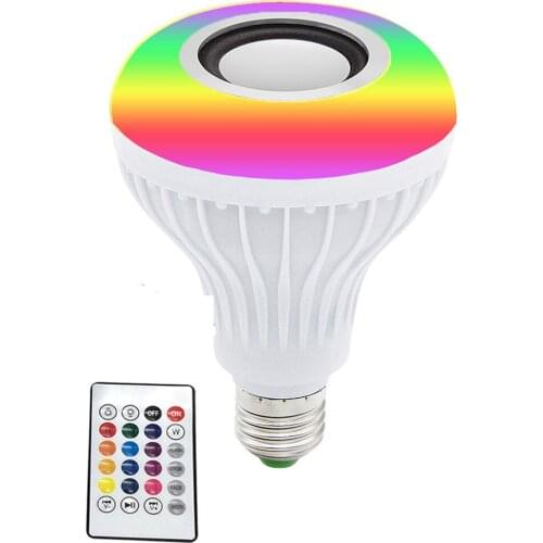 Light Bluetooth Bulb Led Lamp Music Lamps Blub LED BULB B22 For Home 12W With Remote Control E27 RGBW AC100-250V RGB Spotlight