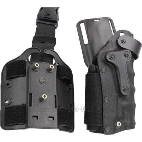 Tactical Combat Thigh Leg Pistol Holster Right / Left Hand User Gun Holster Set Fit All Model PistolWith light and laser sight