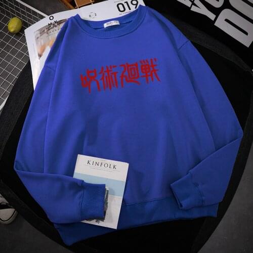 Japan Anime Jujutsu Kaisen Printing Hoody Men Autumn Soft Comfortable Sweatshirt simple Warm Hoodies Street Loose Pullover Tops